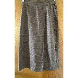 Classic Brown Checkered Skirt